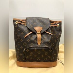 Authentic Louis Vuitton Montsouris Monogram Backpack size MM